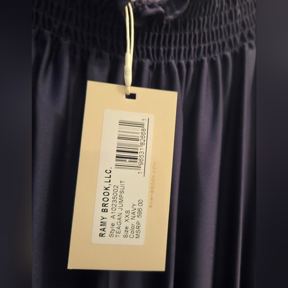 Ramy Brook New York Midnight Blue Off-Shoulder Teagan Jumpsuit - Picture 3 of 14